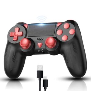 Bonacell Wireless Controller for P 4 Gamepad with 6-Axis Motion Sensor Turbo Touch Pad Joystick for P 4/pro/slim/PC Windows