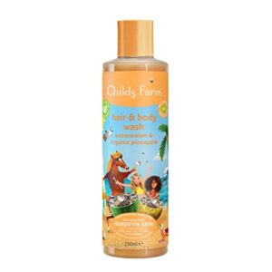 Childs Farm | Kids Hair & Body Wash 250ml | Watermelon & Organic Pineapple | Gently Cleanses | Suitable for Dry