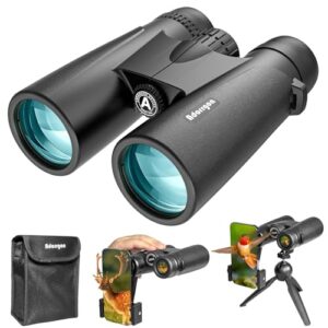 Ultra HD 10x42 Binoculars for Adults - FMC Coating and Bak4 Prism bring Unparalleled clarity - with Smartphone Adapter