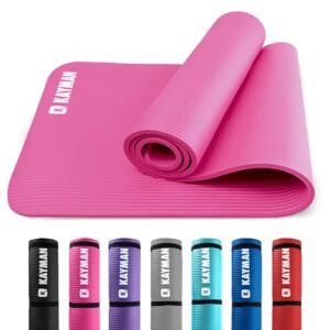 KAYMAN Yoga Mat – Multi-Purpose Extra Thick Foam Exercise Mats – Ideal Floor Mat for Pilates