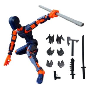 Titan 13 Action Figure | 3D Printed T 13 Action Figure | Lucky13 Articulated Robot Dummy Action Figures | Multi-Jointed Movable Model Toy PVC Model Activity Robot Desktop Decorations for Kids Adul