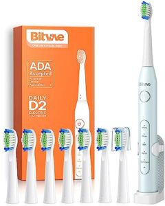 Bitvae D2 Ultrasonic Electric Toothbrush for Adults and Kid with 8 Brush Heads