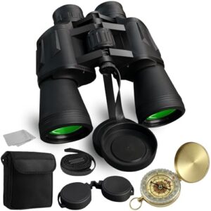 Binoculars for Adults 20x50 High Power HD Waterproof Large Eyepiece Binoculars with BAK4 Prism