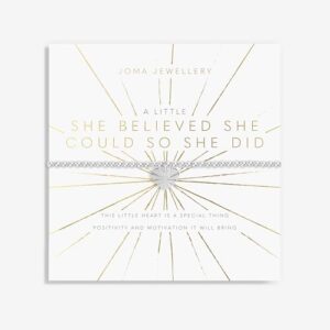 Joma Jewellery A Little She Believed She Could Stretch Bracelet - 17.5cm Universal Size Women's Silver Plated Bracele