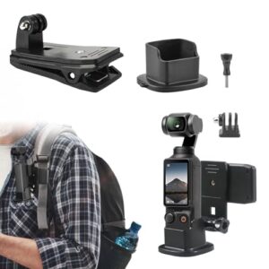 iEago RC Osmo Pocket 3 Base Clip + Backpack Strap Clip Mount