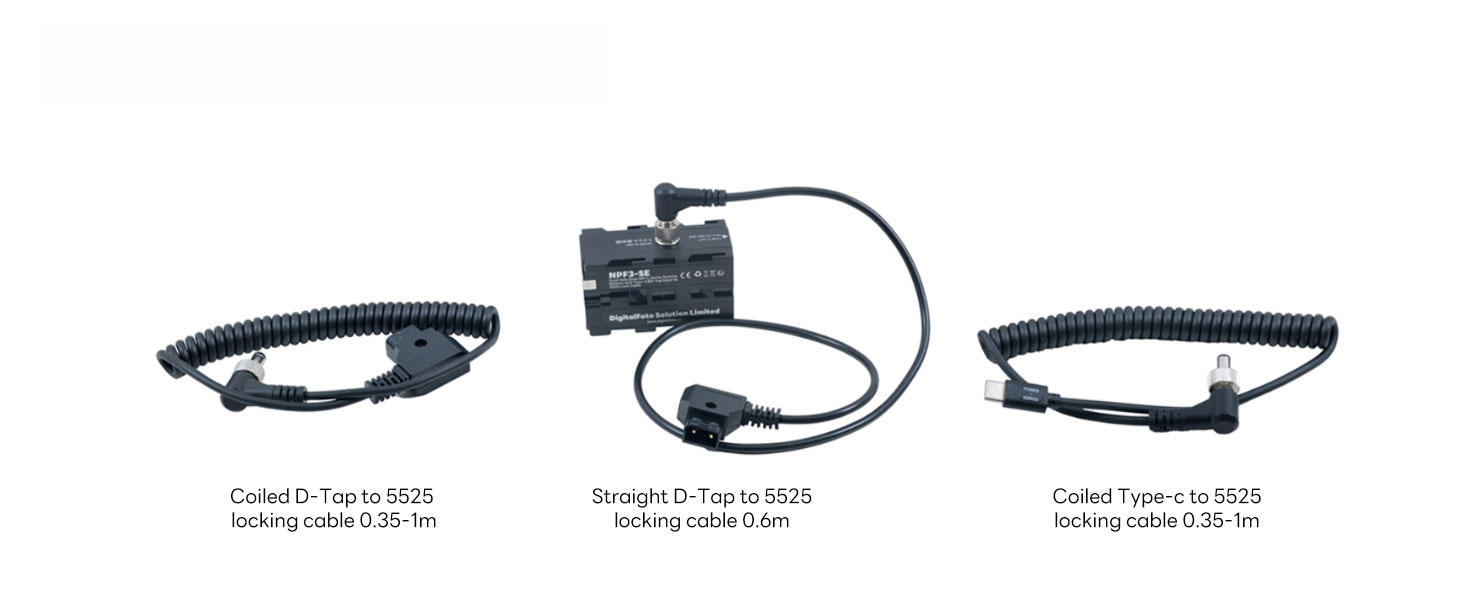 Batteria Fittizia NPF D-Tap Con 3 Cavi Staccabili Per Atomos Ninja, Shinobi, SmallHD E Hollyland – Alimenta Monitor E Trasmettitore