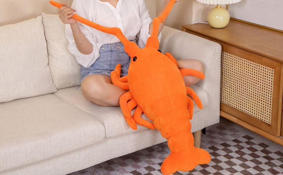Plush Cartoon Doll - Huggable Plushie Decorative Lobster Doll