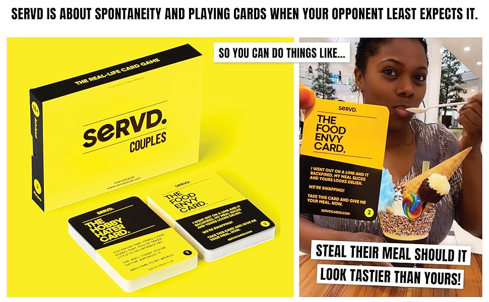 SERVD, SERVED, Cards, servdcards, card game, couples card game, games for couples, gifts for him