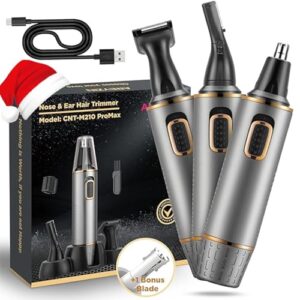 Rechargeable Nose Hair Trimmer for Men 2024 Professional Upgrade Nose Trimmer Men Painless Nose Hair Trimmer for Men Dual Edge Blades with IPX7 Waterproof for Easy Cleansing