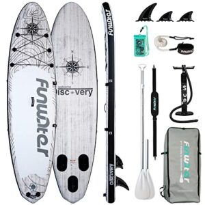 FunWater Inflatable Stand UP Paddle Board Ultra-Light Green Pink Everything Included ISUP