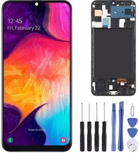 ZOETEC OLED Screen Replacement for Samsung Galaxy A50 SM-A505 6.4" inch LCD Display Screen Digitizer Full Assembly with Frame Repair Tool Se