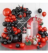 Red White Blue Balloon Arch, 91pcs Latex Balloons 5 10 18 inch Sapphire Blue Red White Party Ball...