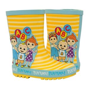 Cocomelon Wellington Boots Kids Official Merchandise | JJ TomTom Yoyo Adorable Yellow Wellies | Unisex children's rain boots