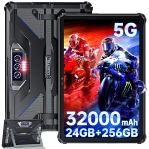 OUKITEL RT7 5G Rugged Tablet 10.1 Inch - 24GB(12+12) RAM +256GB ROM Tablet 32000mAh 33W Fast Charging