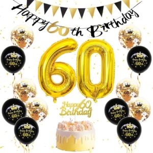 Black and Gold 60th Birthday Decorations