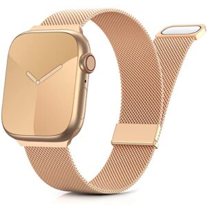 Yoohoo Adjustable Metal Strap Compatible with Apple Watch Straps 38mm 40mm 41mm for Women Men