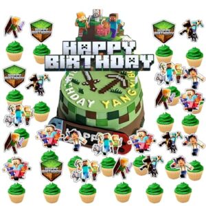25pcs Minecraft Cake Decorations