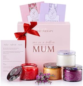 Scented Candle Gifts for Mum - 4 Long Lasting Aromatherapy Candles Mum Gifts - Candle Gift Set for Mother's Day & Birthday Presents for Mum            [Energy Class A]