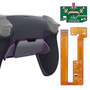 eXtremeRate Dark Gray Rubberized Grip Programable RISE Remap Kit for PS5 Controller BDM-030/040