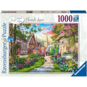 Ravensburger Down the Lane No. 4 Church Lane 1000 Piece Jigsaw Puzzles for Adults and Kids Age 12 Years Up