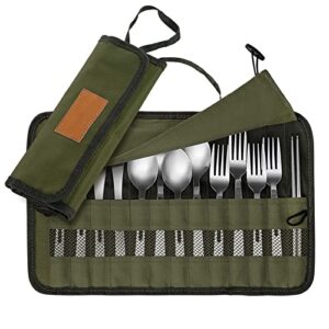 Camping Cutlery Pouch Cutlery Storage Bag | Multi Purpose Cutlery Roll Pouch