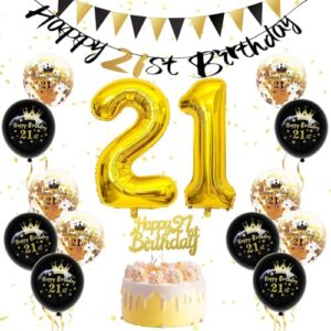 Black and Gold 21st Birthday Decorations