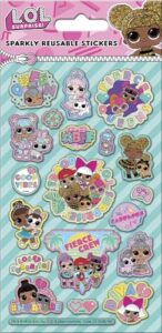 Paper Projects 01.70.06.183 L.O.L. Surprise Troop Sparkly Stickers | Official Licensed Product | Reusable on Non-Porous Surfaces