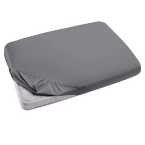 Hafaa Double Fitted Sheet – 25 cm Deep Easy Care Super Soft Brushed Microfibre Grey Double Bed sheet - Fade Resistant (137 x 191cm)