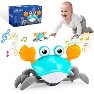 Grriopi Crawling Crab Toy Baby Toys 0-6 Months Gifts for 1 2 Year Old Girls Boys Crab Toddler Toys Birthday Gift Kids Toys (Green)