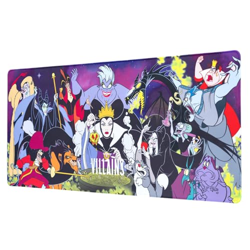 Grupo Erik Disney Villains Mouse Mat | Desk Pad | 31.5" x 13.78" | Non-Slip Rubber Base Mouse Pad
