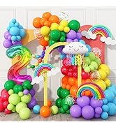 1st Birthday Balloon Arch, 1st Rainbow Party Decoration, 1st Birthday Decorations for Boys and Gi...