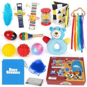 Joyreal 15 Pcs Sensory Toys for Babies
