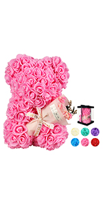 Pink rose bear