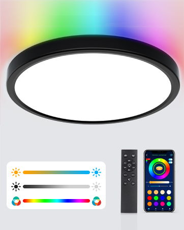led ceiling lights with rgb backlight living room lights ceiling light kitchen bathroom lights lamp