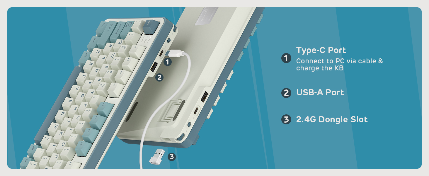 Bluetooth 2.4G mechanical wireless wired BT gaming TKL small portable 80% 65% 60% 70% 60 percent