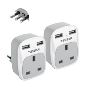 Italy Travel Plug Adapter 2 Pack