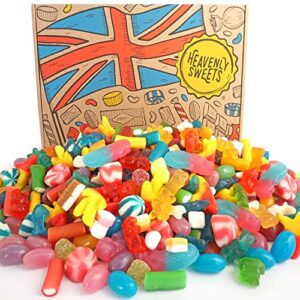 Pick 'n Mix Sweets Gift Box - Jelly Sweets - 850g Retro Sweets Mixed Pick & Mix Selection Retro Candy Hamper Gift Box