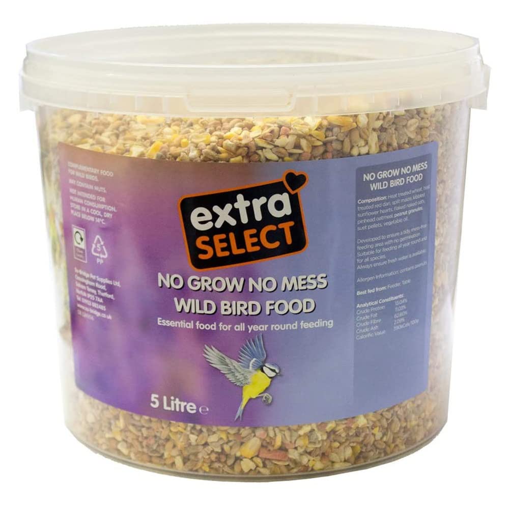 Extra Select No grow Wild Bird Food In Bucket 5 ltr (Pack of 1)