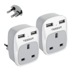UK to Swiss Plug Adapter 2 Pack
