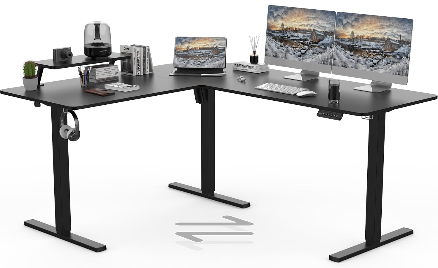 TRIUMPHKEY L Shaped Interchangable Standing Desk 160 x 140cm - Keystone 4