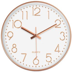12" Wall Clock Silent & Large Wall Clocks for Living Room Office Home Kitchen Decor Modern Style & Easy to Read