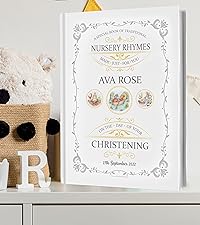 personalised christening gift book words or wisdom for boys or girls unisex baby present