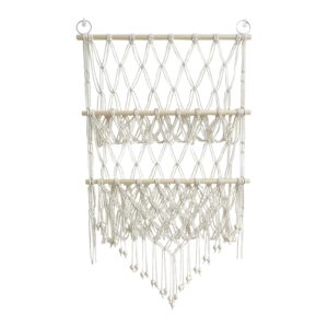 Stuffed Animal Hammock Storage | Woven Double Layer Toy Net With Tassels | Boho Macrame Wall Hanging Mesh Net With Tassels - Adjustable Animal Net