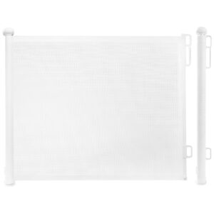 Rainberg Mesh Retractable Stair Gate for Babies and Pets - 150/180cm Wide Opening & 80cm Tall