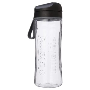 Sistema Hydrate Tritan Swift Water Bottle | 600 ml | Leakproof Water Bottle | BPA-Free | Black