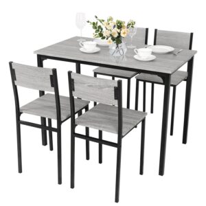 PULUOMIS Dining Table and Chairs Set 4