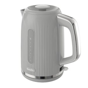 Breville Bold Ice Grey Electric Kettle | 1.7L | 3kW Fast Boil | Grey & Silver Chrome [VKT222]