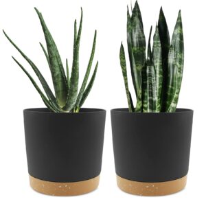 QCQHDU Plant Pots Set of 2 Pack 20cm