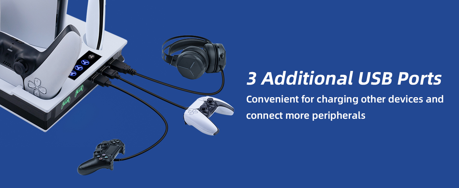 Cooling Charger Stand for New PS5 Slim