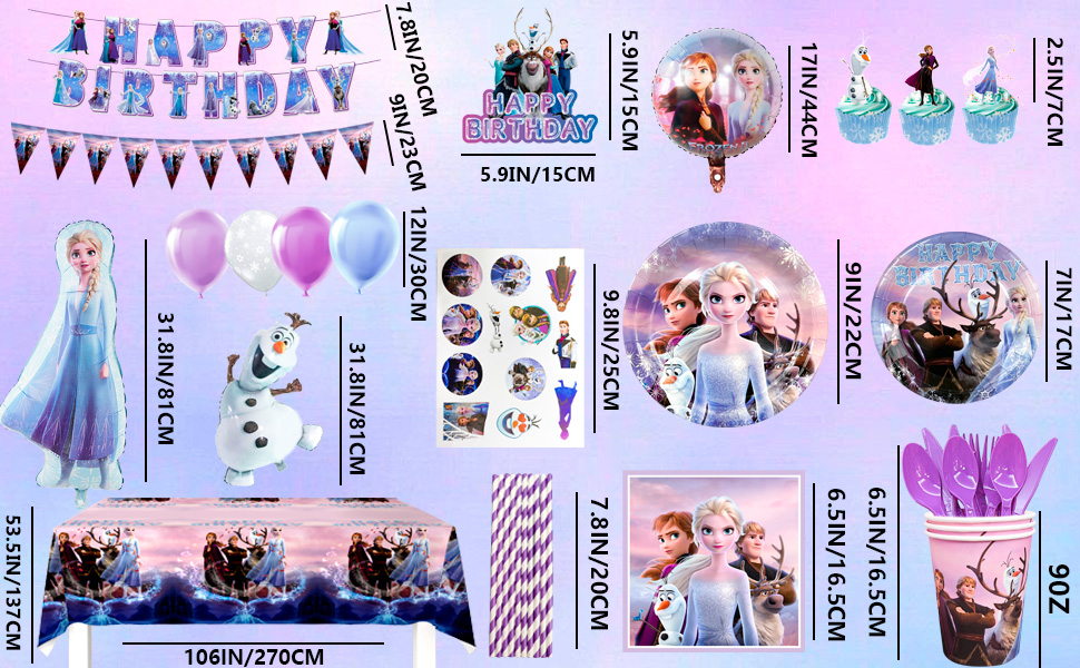 frozen party supplies